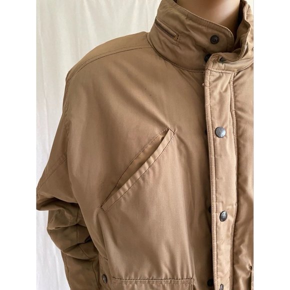 River Oaks Men's Jacket Rain Coat Brown Long Sleeves Full Zip Pocket Size XL - Picture 3 of 12